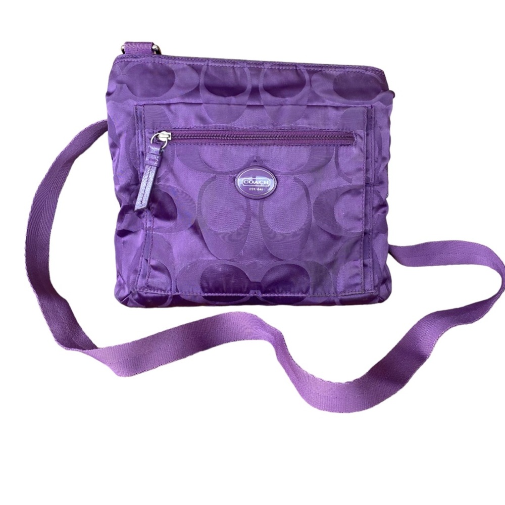 Coach Purple Signature Crossbody Bag